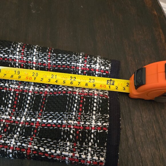 Liz Claiborne Black & Red Plaid Tweed Jacket – Classic Button-Front Blazer Sz 14 - Picture 10 of 10